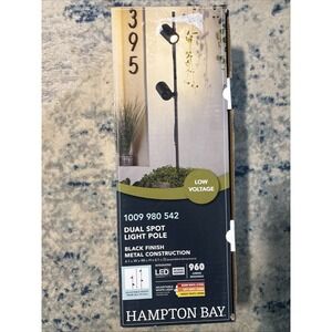 Hampton Bay Low Volt.  Integrated LED Outdoor Spotlight Black 6-Watts 480-Lumens